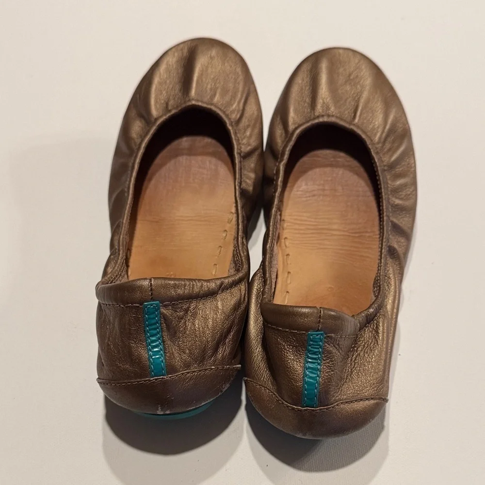 Tieks Metallic Brown Leather Flats